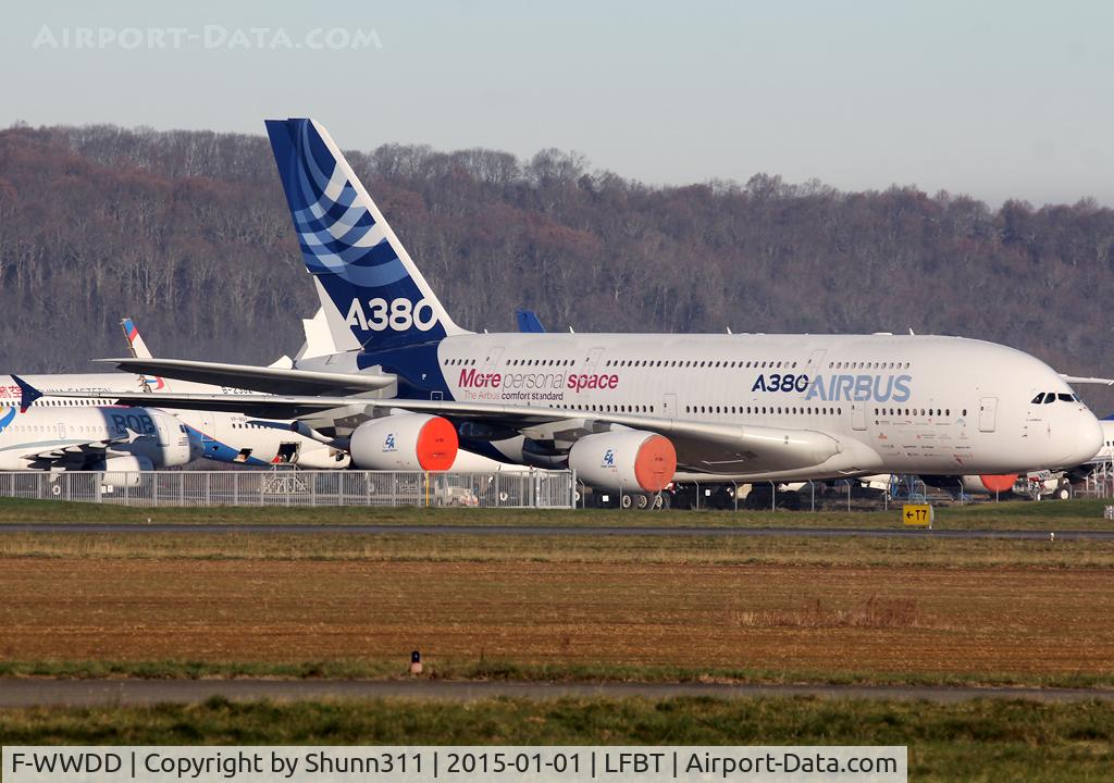 F-WWDD, 2005 Airbus A380-861 C/N 004, Stored at TARMAC Factory for interim... My first A380 @ LFBT
