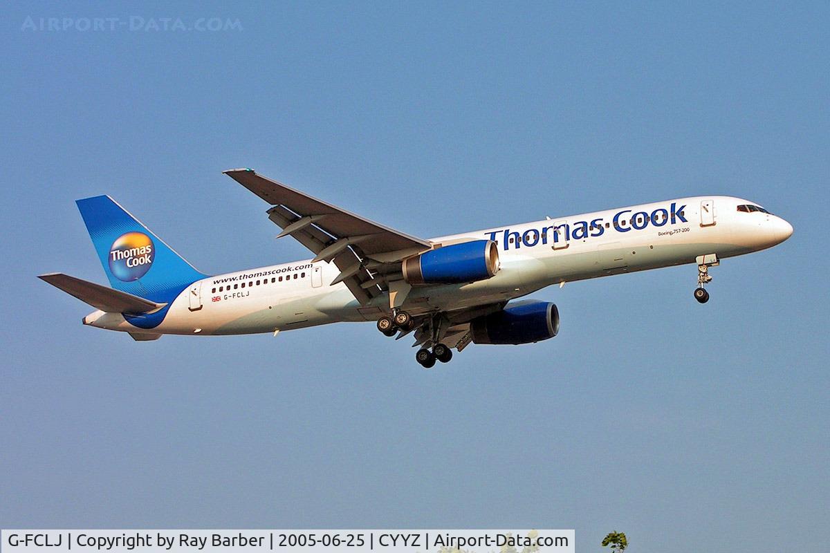 G-FCLJ, 1993 Boeing 757-2Y0 C/N 26160, Boeing 757-2Y0 [26160] (Thomas Cook Airlines) Toronto~C 25/06/2005