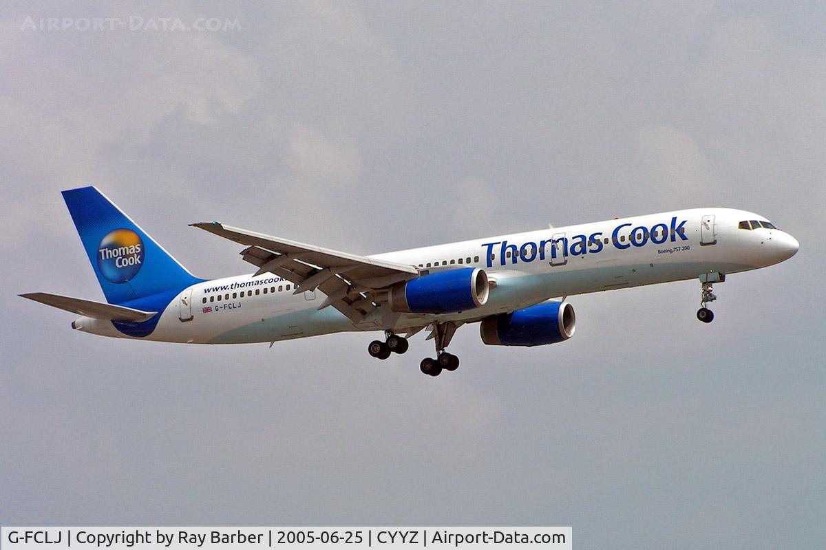 G-FCLJ, 1993 Boeing 757-2Y0 C/N 26160, Boeing 757-2Y0 [26160] (Thomas Cook Airlines) Toronto~C 25/06/2005