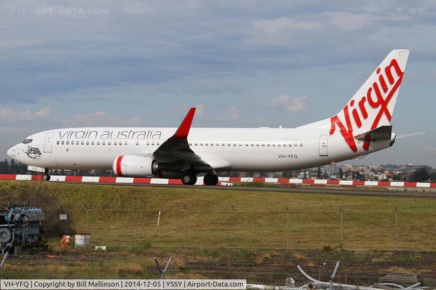 VH-YFQ, 2013 Boeing 737-8FE C/N 41010, taxiing to 34R