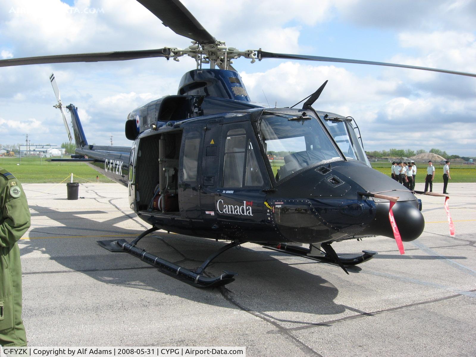 C-FYZK, 1996 Bell CH-146 Griffon C/N 46404, Displayed at the Open Day at the military base at Portage la Prairie, Manitoba, Canada in 2008.