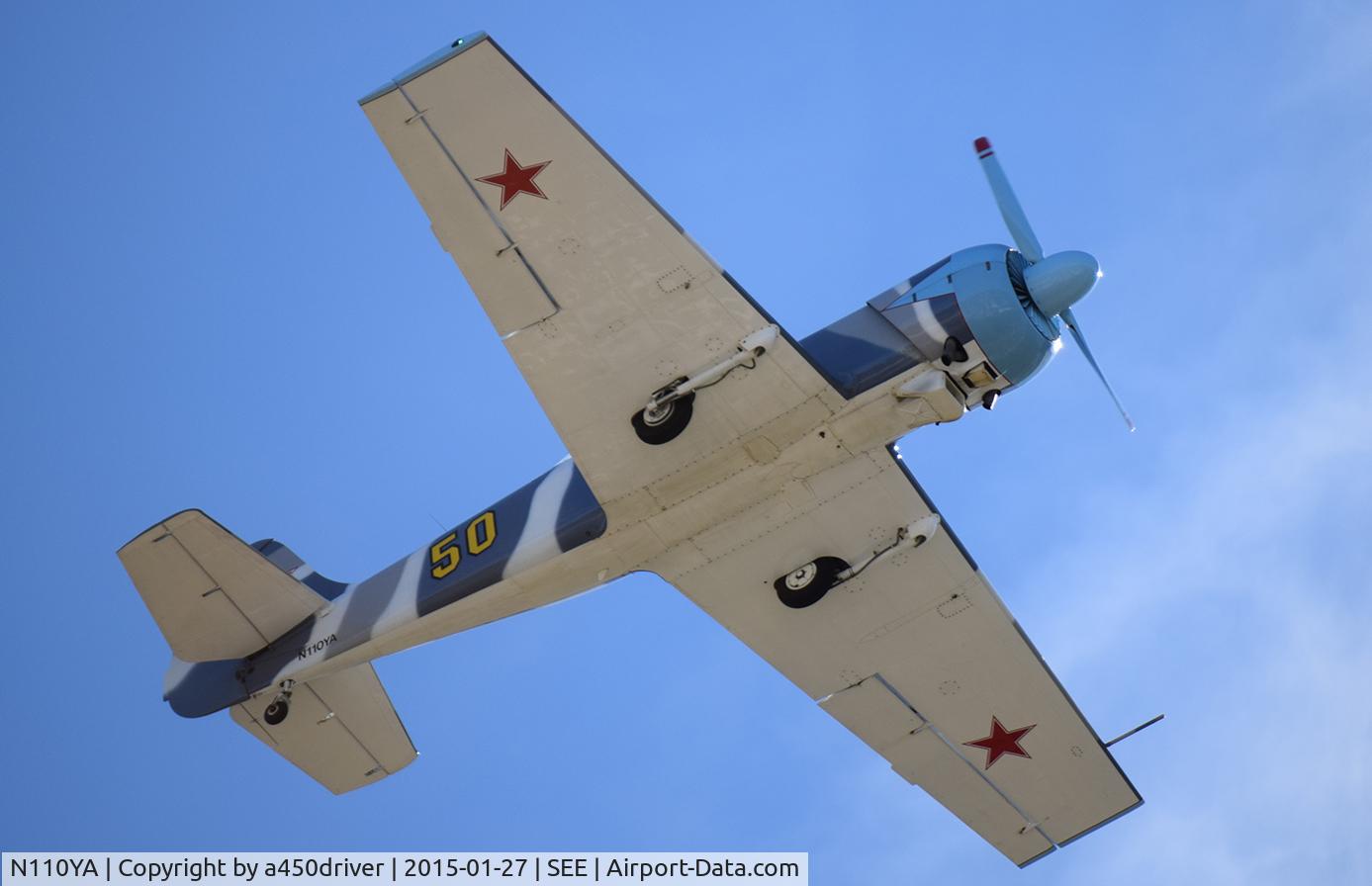 N110YA, 1986 Yakovlev Yak-50 C/N 863110, taking off