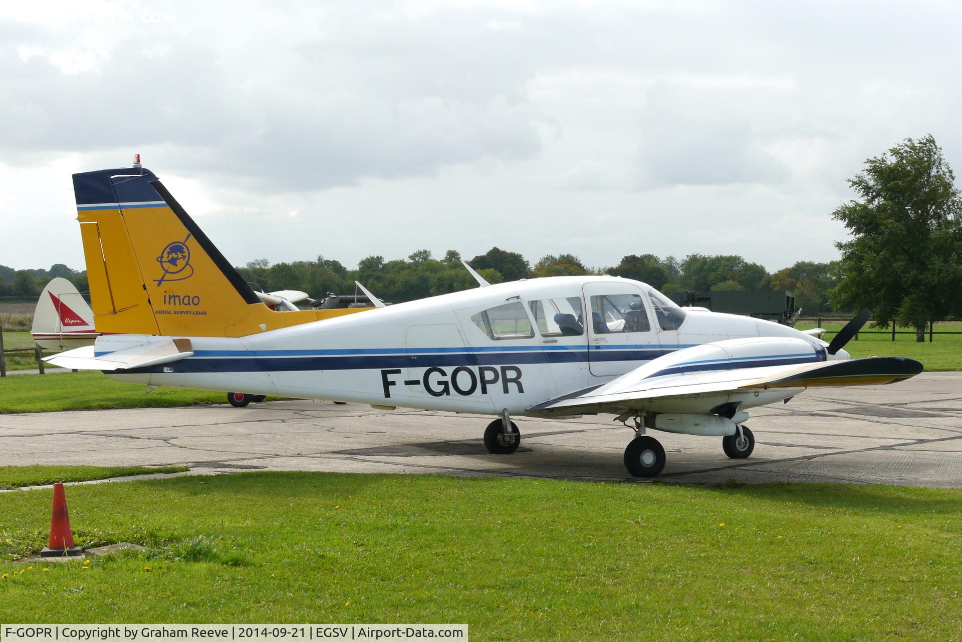 F-GOPR, 1971 Piper PA-23-250 Aztec E C/N 27-4727, Parked at Old Buckenham.