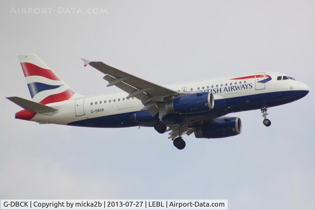 G-DBCK, 2007 Airbus A319-131 C/N 3049, Landing