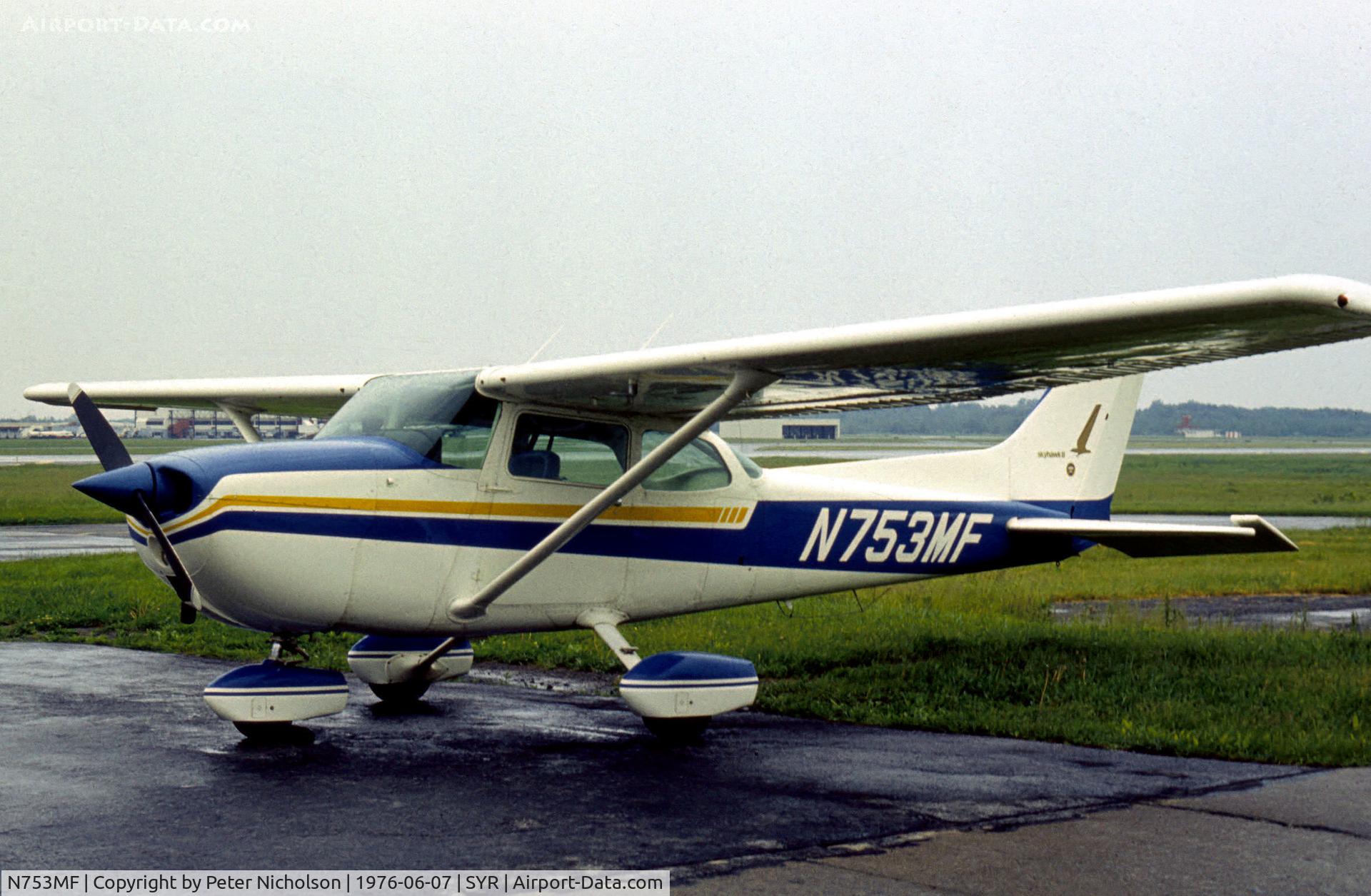 N753MF, 1974 Cessna 172M C/N 172-64109, Cessna 172M Skyhawk seen at Syracuse in the Summer of 1976.