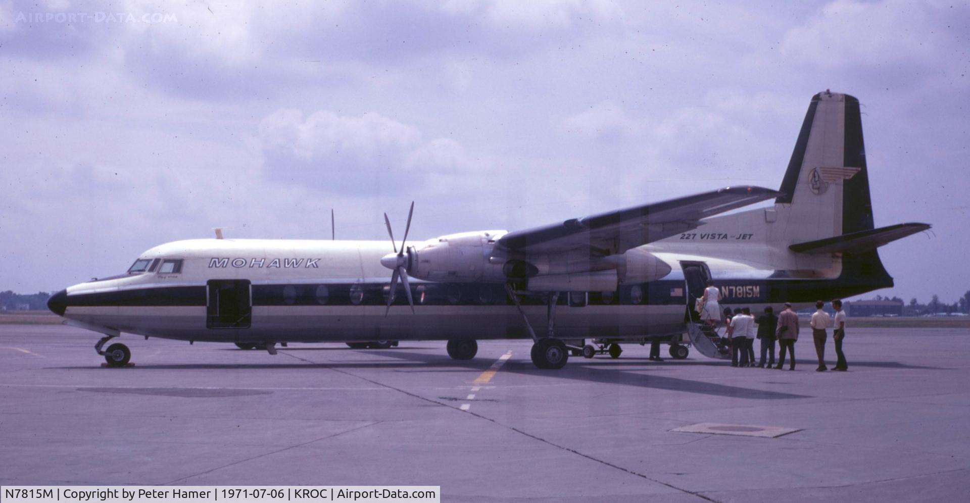 N7815M, 1967 Fairchild Hiller FH-227B C/N 536, Rochester, NY