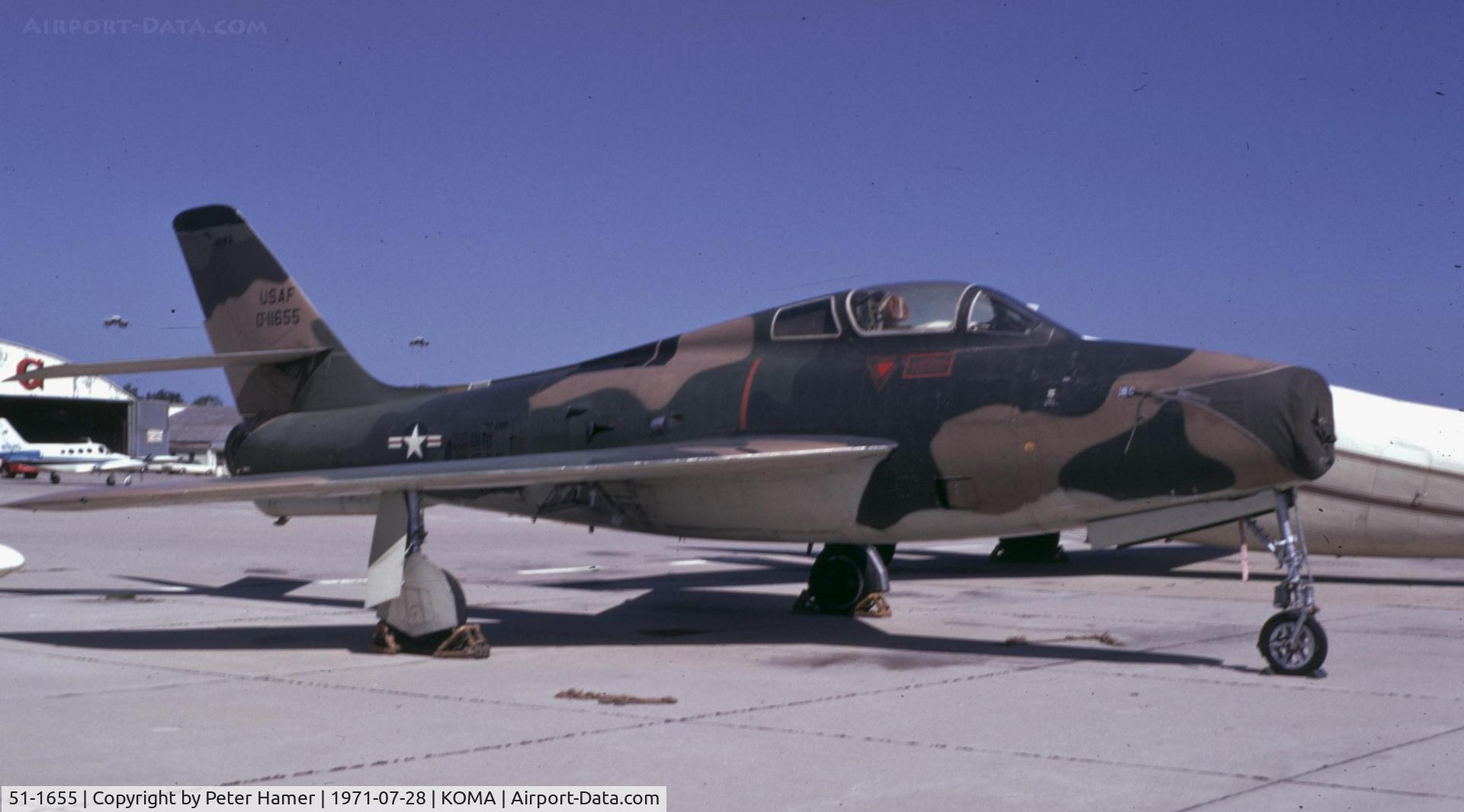 51-1655, 1951 Republic F-84F Thunderstreak C/N 259, Omaha