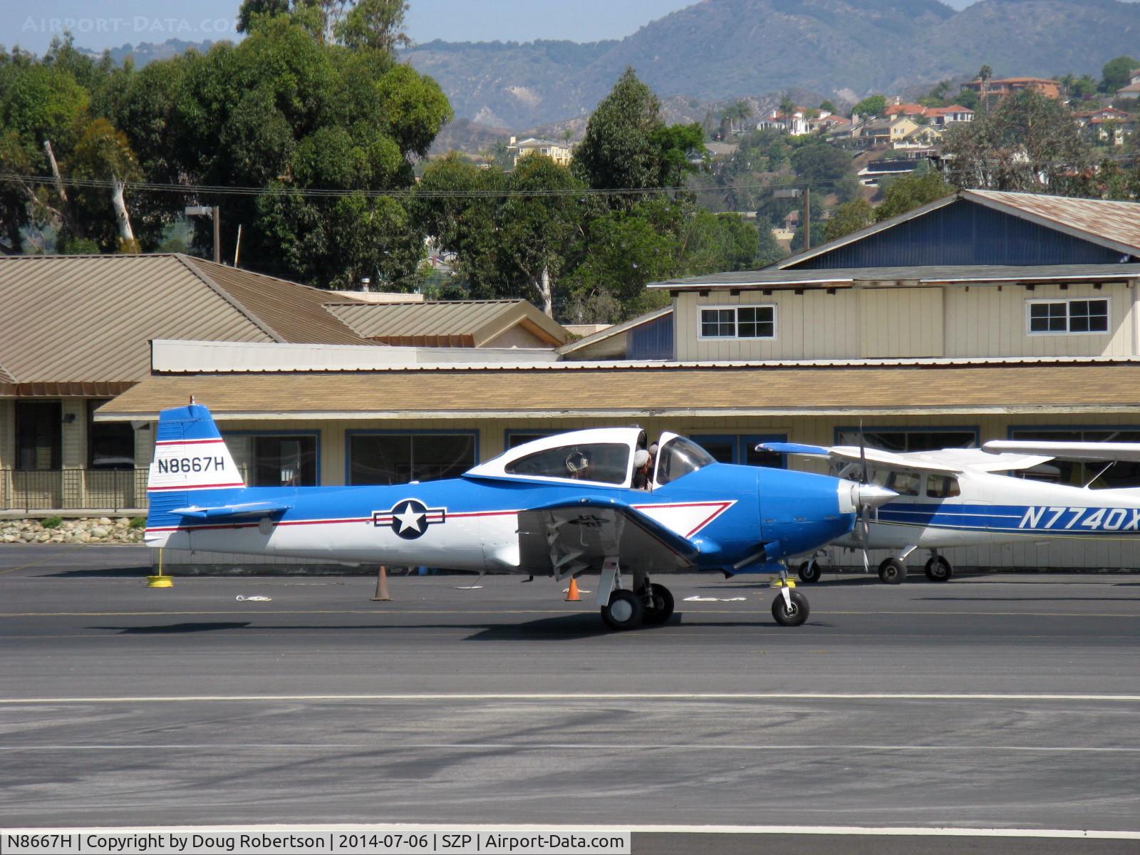 N8667H, 1947 North American Navion C/N NAV-4-667, 1947 North American NAVION, Continental IO-520 285 Hp upgrade, Young Eagles Flight, taxi back