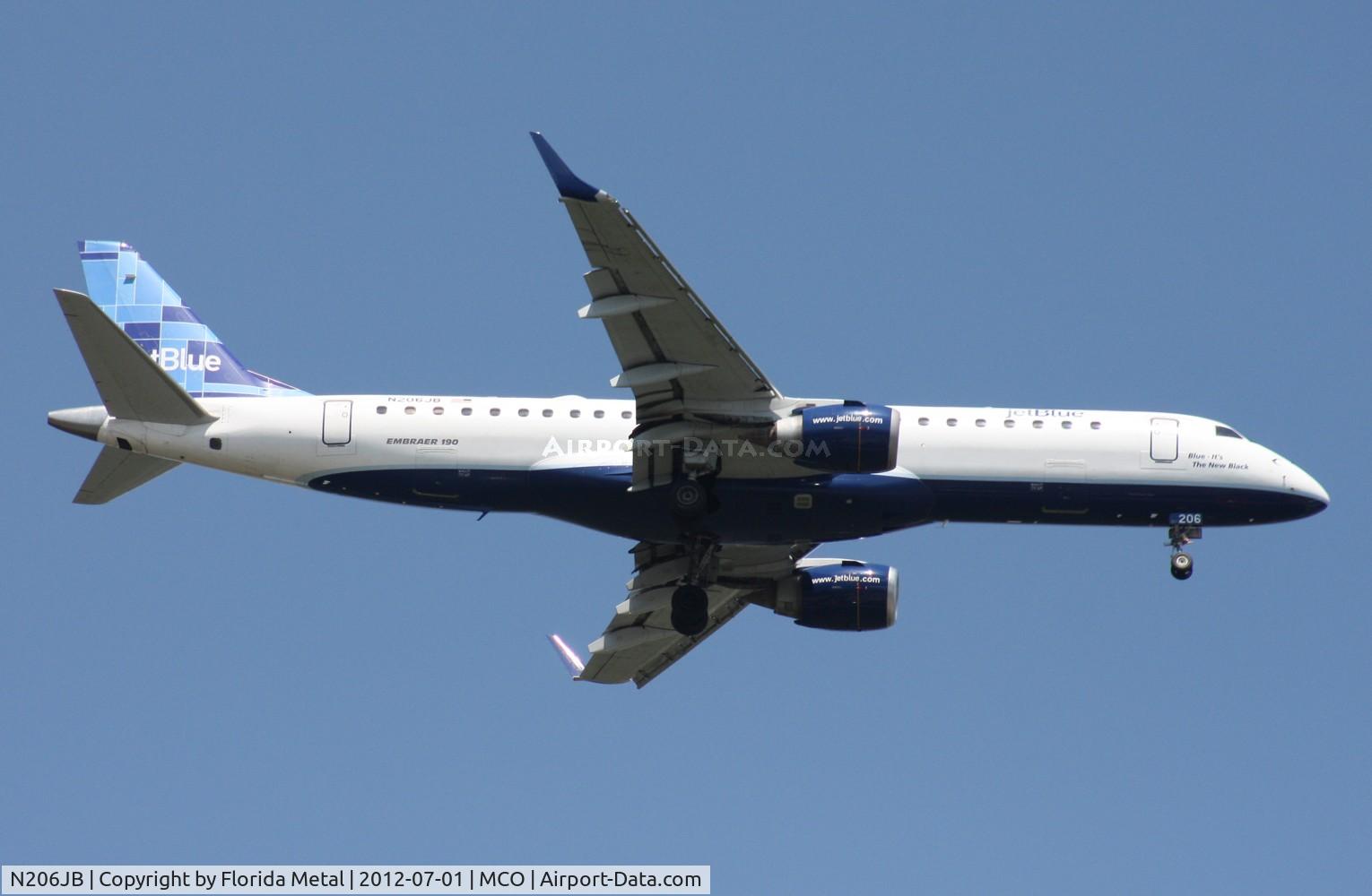 N206JB, 2006 Embraer 190AR (ERJ-190-100IGW) C/N 19000025, Jet Blue
