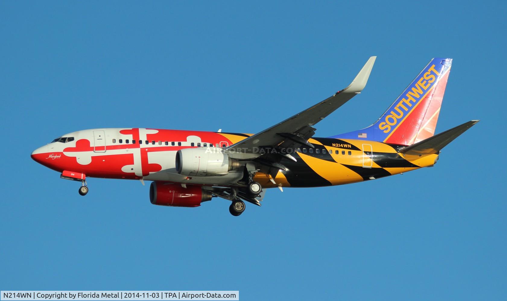 N214WN, 2005 Boeing 737-7H4 C/N 32486, Southwest Maryland