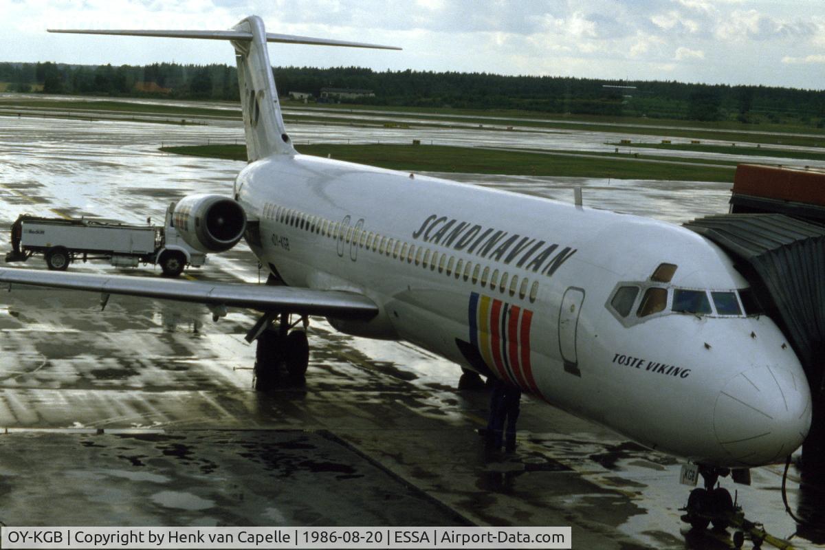 OY-KGB, 1968 Douglas DC-9-41 C/N 47178, Scandinavian Airlines DC-9-41 at Stockholm Arlanda airport.