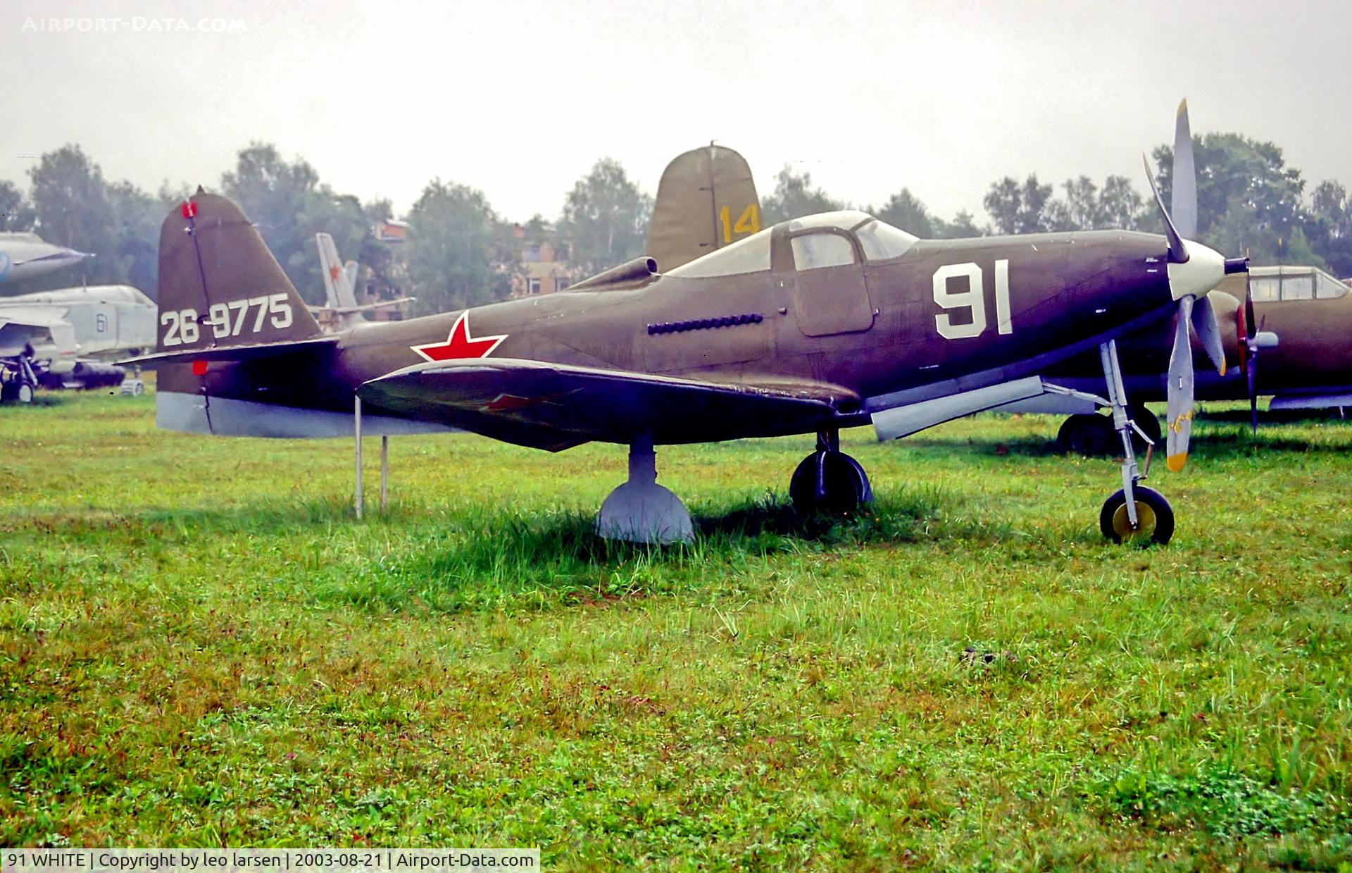 91 WHITE, 1942 Bell P-63A Kingcobra C/N Not found 91 WHITE, Monino Museum Moscow 21.8.03