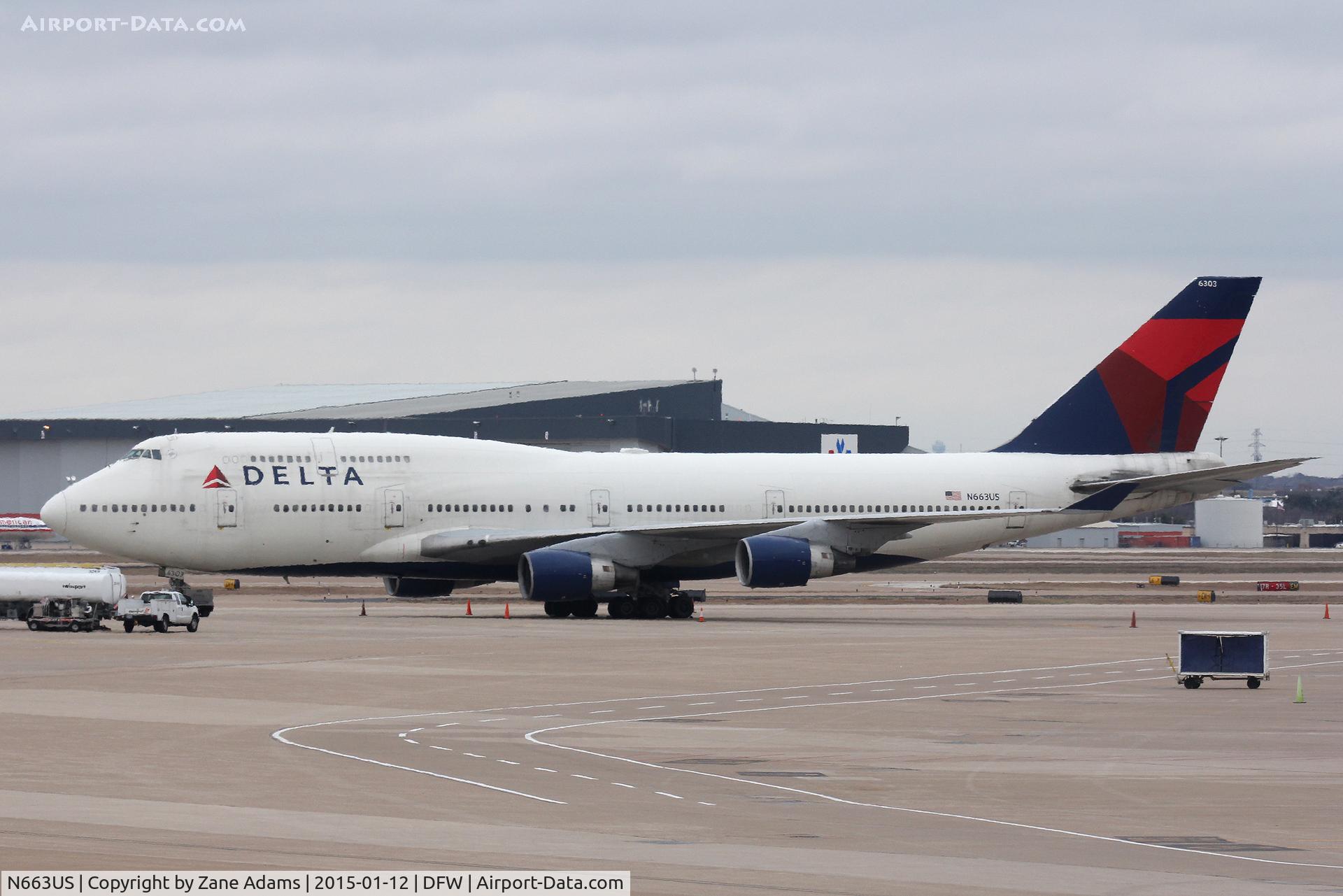 N663US, 1988 Boeing 747-451 C/N 23818, At DFW Airport