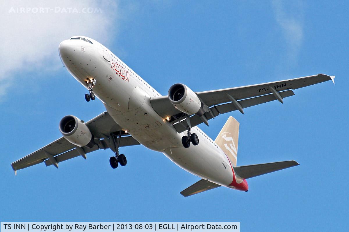 TS-INN, 1998 Airbus A320-212 C/N 793, Airbus A320-212 [0793] (Libyan Airlines) Home~G 03/08/2013. On approach 27R.