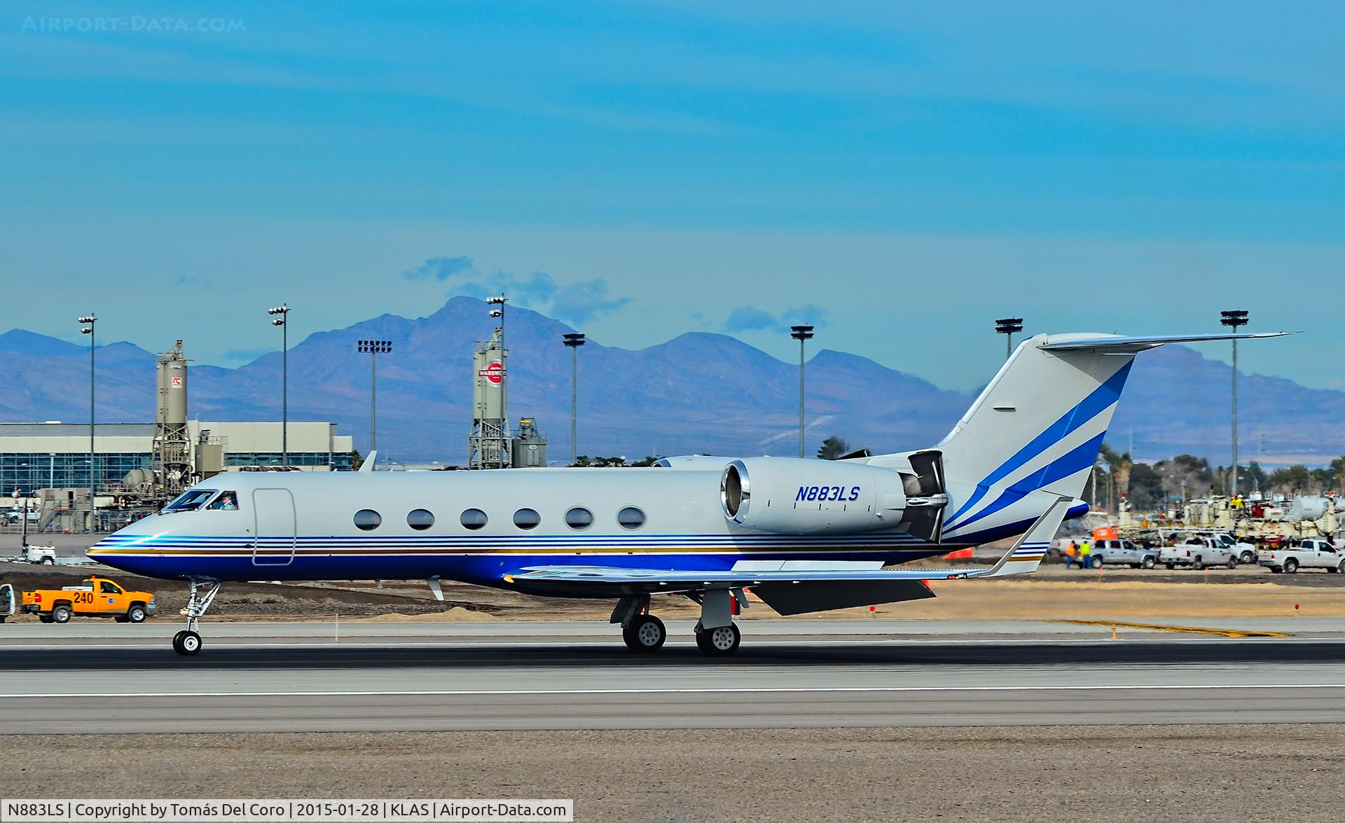 N883LS, 1989 Gulfstream IV C/N 1110, N883LS  1989 Gulfstream IV C/N 1110 - 

LAS VEGAS SANDS CORP 

Las Vegas - McCarran International Airport (LAS / KLAS)
USA - Nevada January 28, 2015
Photo: Tomás Del Coro