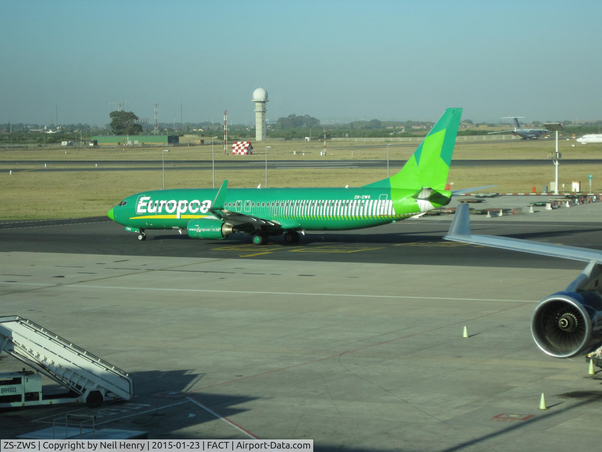 ZS-ZWS, 2002 Boeing 737-86N C/N 32732/1056, Presumed still operated by 'Kulala' - seen painted as for 'Europcar' - taken from departure terminal at CPT