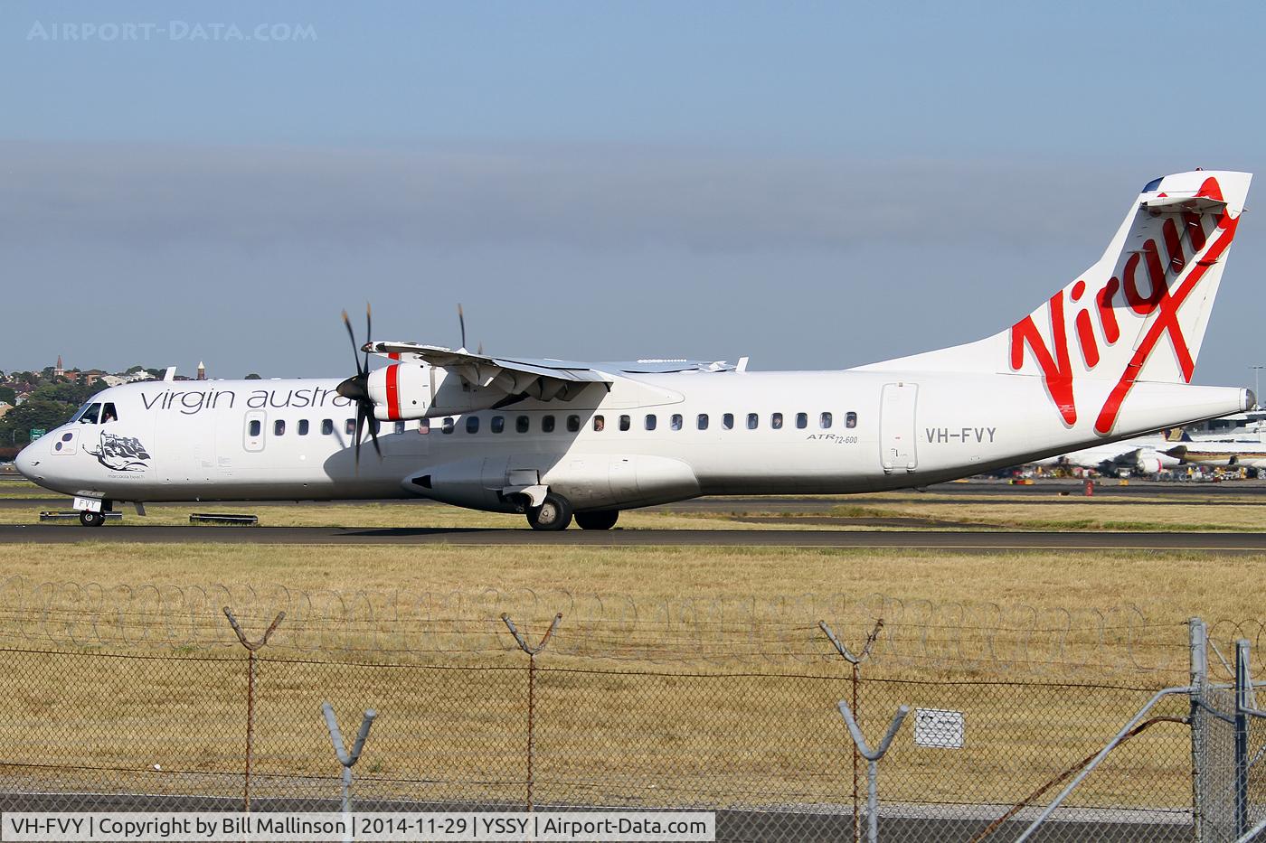VH-FVY, 2013 ATR 72-600 (72-212A) C/N 1073, taxiing to 34R