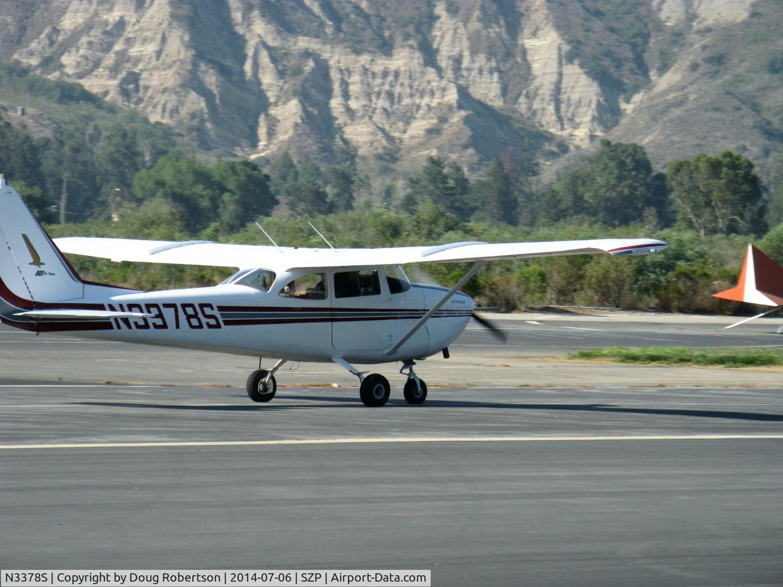 N3378S, Cessna A185F Skywagon 185 C/N 18502285, Cessna A185F SKYWAGON, Continental IO-520-D 300 Hp, 3-blade CS prop, landing roll Rwy 22