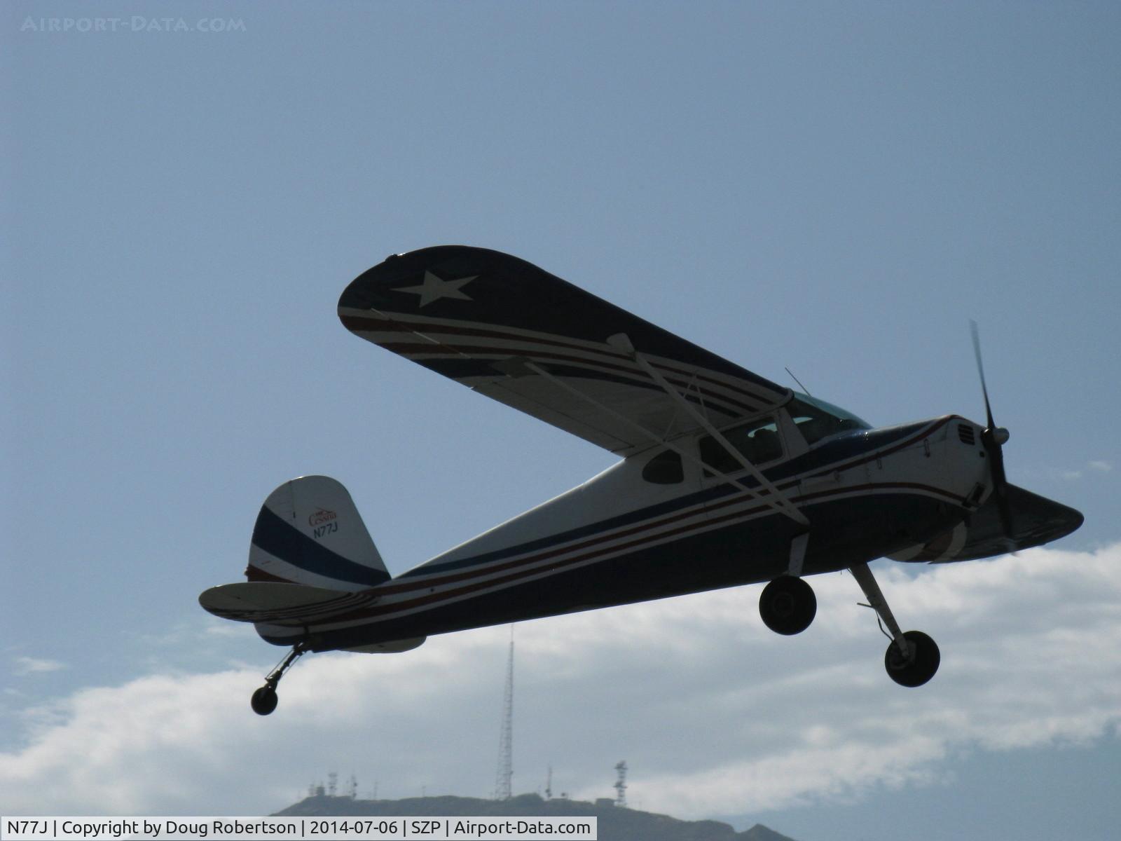 N77J, Cessna 140 C/N 11489, Cessna 140, takeoff climb Rwy 22