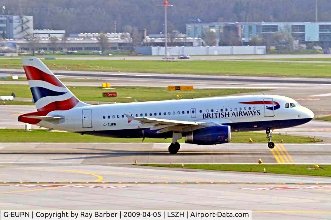 G-EUPN, 2000 Airbus A319-131 C/N 1261, Airbus A319-131 [1261] (British Airways) Zurich~HB 05/04/2009