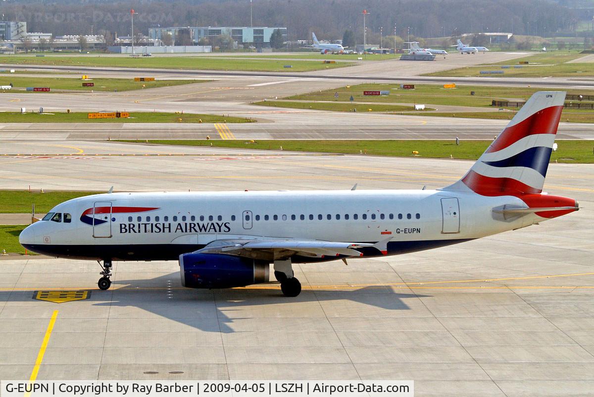 G-EUPN, 2000 Airbus A319-131 C/N 1261, Airbus A319-131 [1261] (British Airways) Zurich~HB 05/04/2009