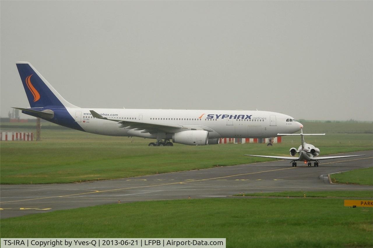 TS-IRA, 2000 Airbus A330-243 C/N 345, Airbus A330-243, Taxiing to holding point rwy 25, Paris-Le Bourget Airport (LFPB-LBG)