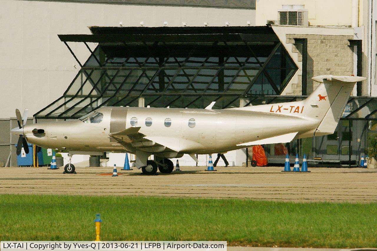 LX-TAI, 2008 Pilatus PC-12/47E C/N 1008, Pilatus PC-12-47, Parking area, Paris-Le Bourget airport (LFPB-LBG)