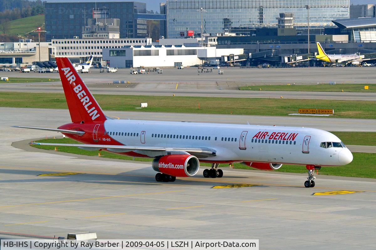 HB-IHS, 2000 Boeing 757-2G5 C/N 30394, Boeing 757-2G5 [30394] (Air Berlin) Zurich~HB 05/04/2009