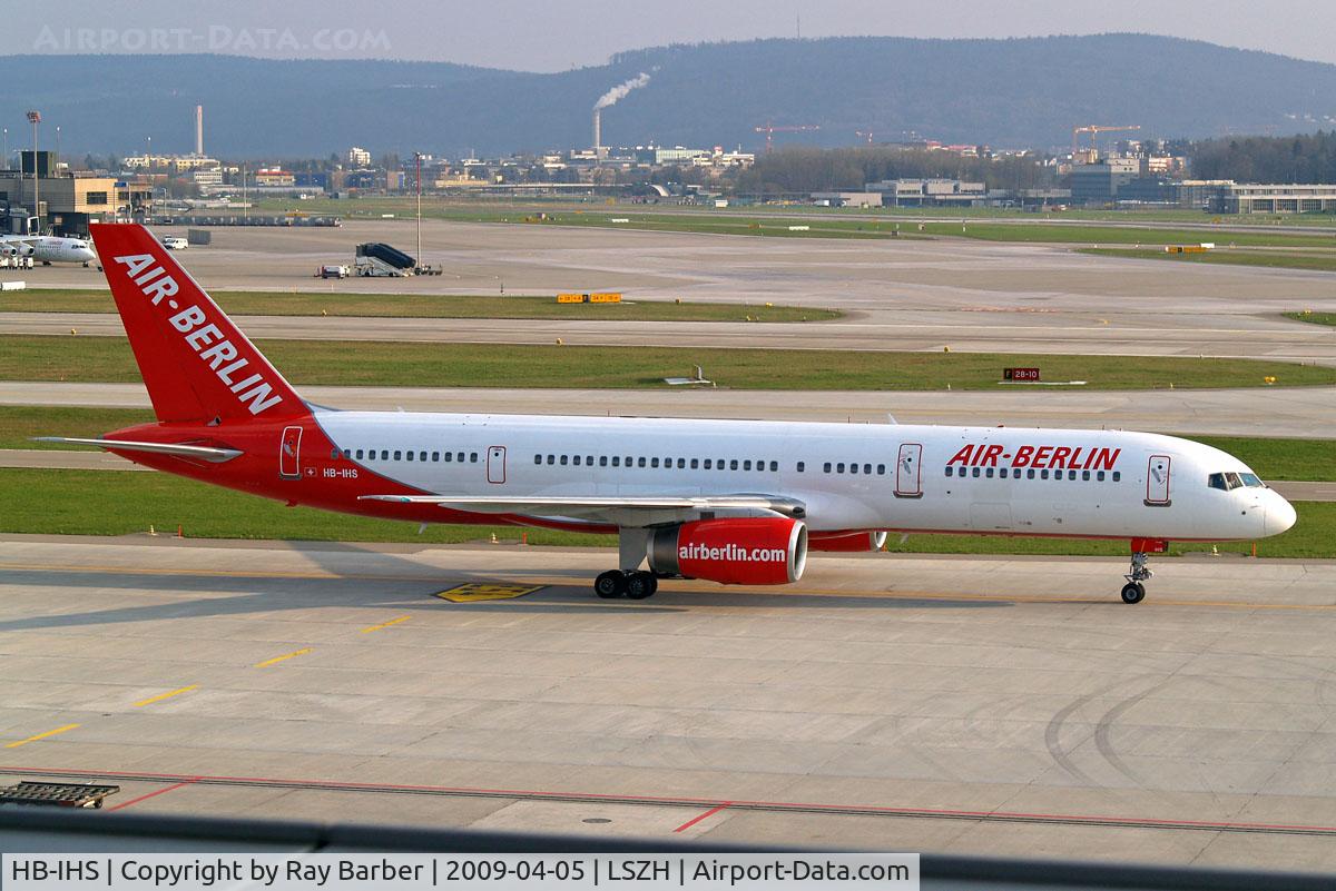 HB-IHS, 2000 Boeing 757-2G5 C/N 30394, Boeing 757-2G5 [30394] (Air Berlin) Zurich~HB 05/04/2009