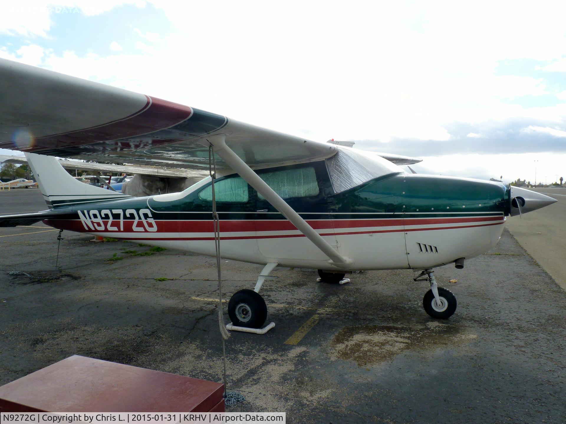 N9272G, 1971 Cessna 182N Skylane C/N 18260812, A local Cessna 182 gets ready for an IFR flight on an overcast day.