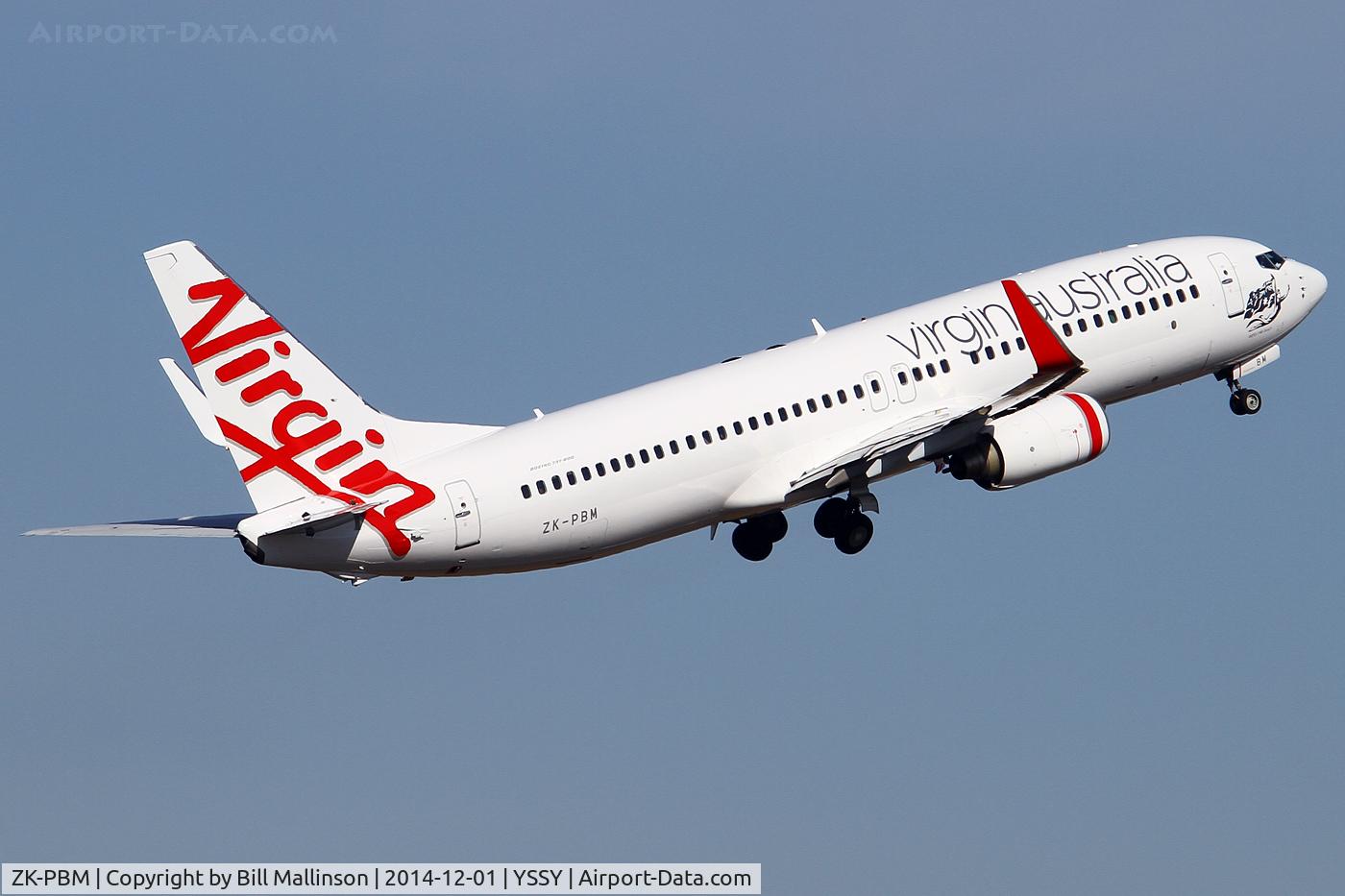 ZK-PBM, 2008 Boeing 737-8FE C/N 36601, AWAY FROM 34L