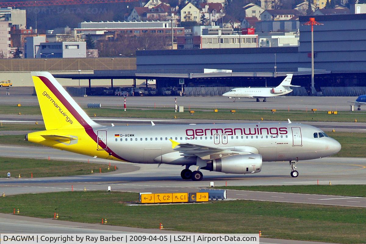 D-AGWM, 2009 Airbus A319-132 C/N 3839, Airbus A319-132 [3839] (Germanwings) Zurich~HB 05/04/2009