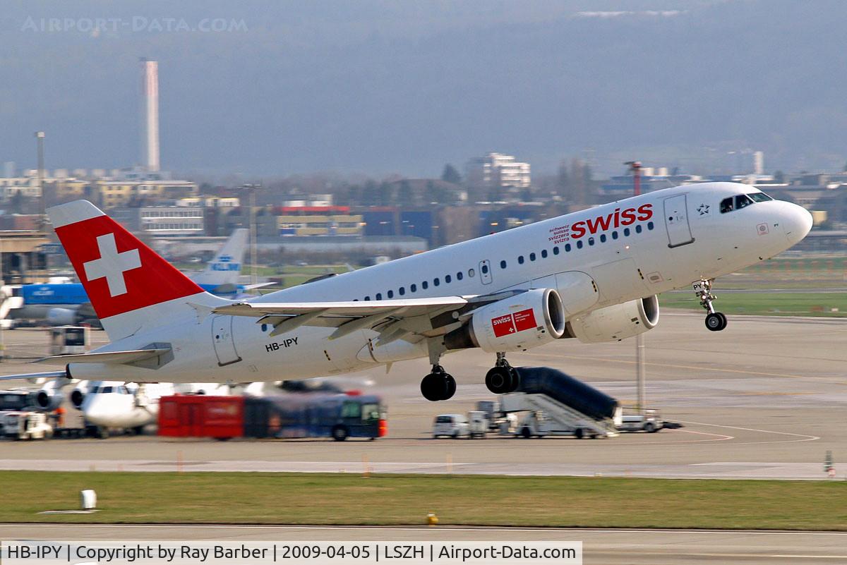 HB-IPY, 1996 Airbus A319-112 C/N 621, Airbus A319-112 [0621] (Swiss International Air Lines) Zurich~HB 05/04/2009