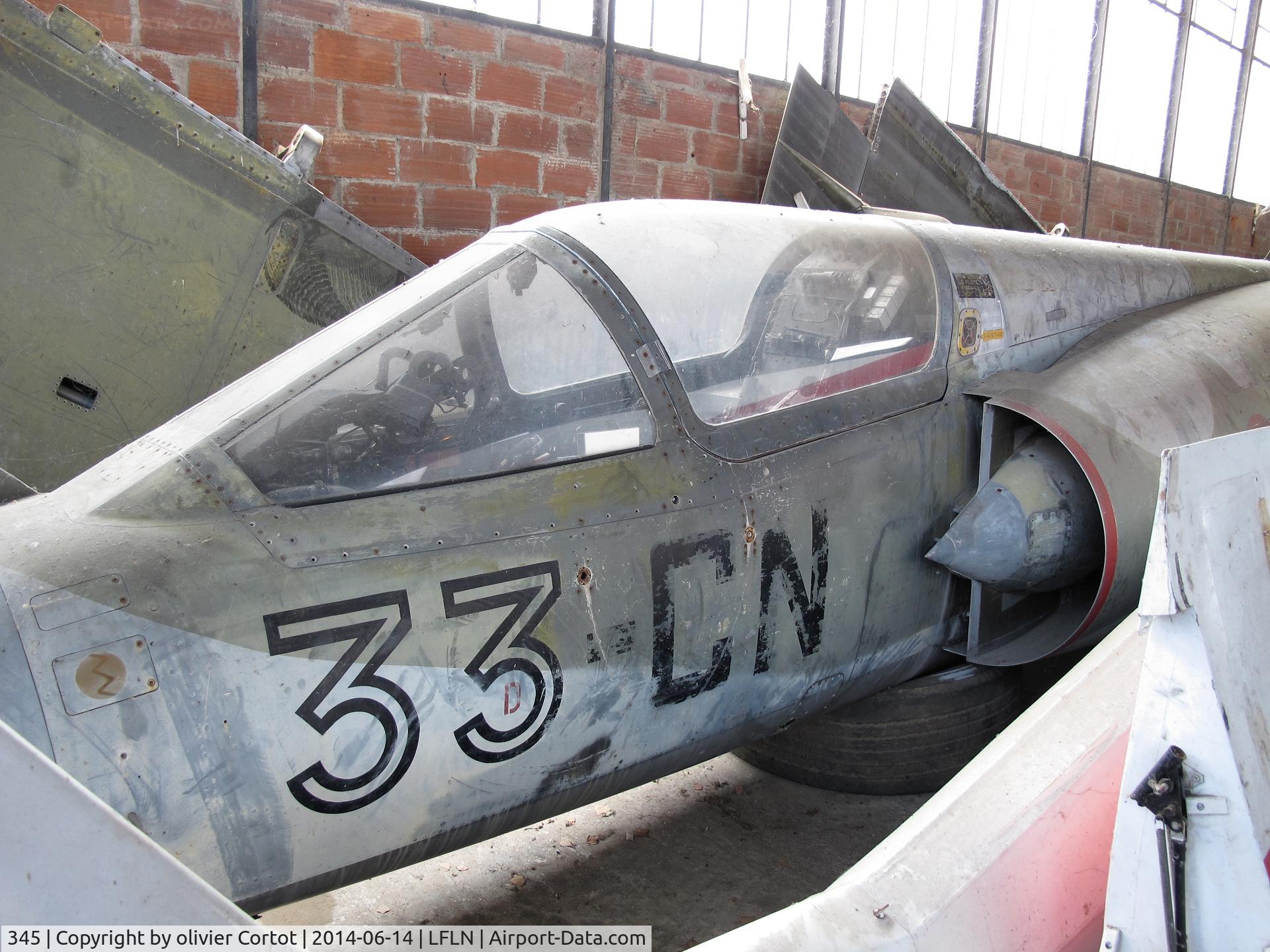 345, Dassault Mirage 2000N C/N 345, In a hangar at the Saint Yan airport