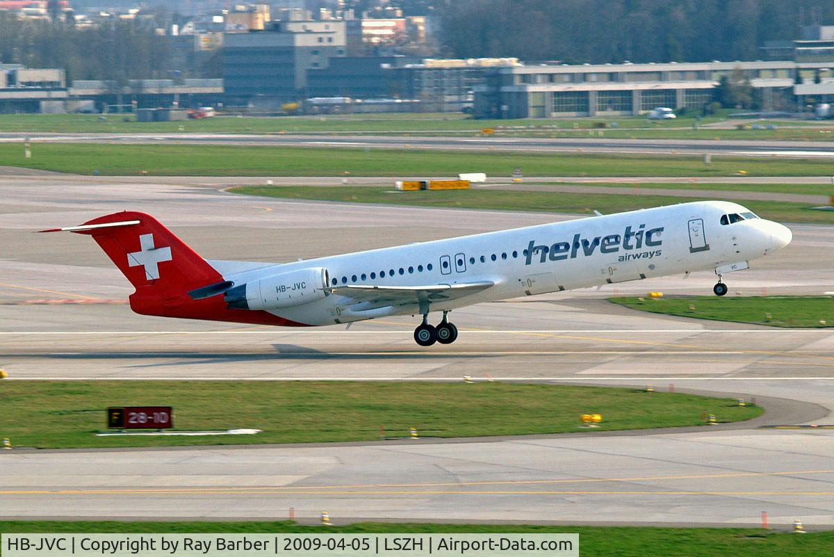 HB-JVC, 1994 Fokker 100 (F-28-0100) C/N 11501, Fokker F-100 [11501] (Helvetic Airways) Zurich~HB 05/04/2009