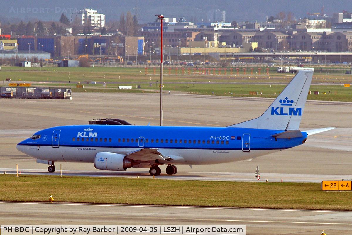 PH-BDC, 1986 Boeing 737-306 C/N 23539, Boeing 737-306 [23539] [KLM Royal Dutch Airlines) Zurich~HB 05/04/2009