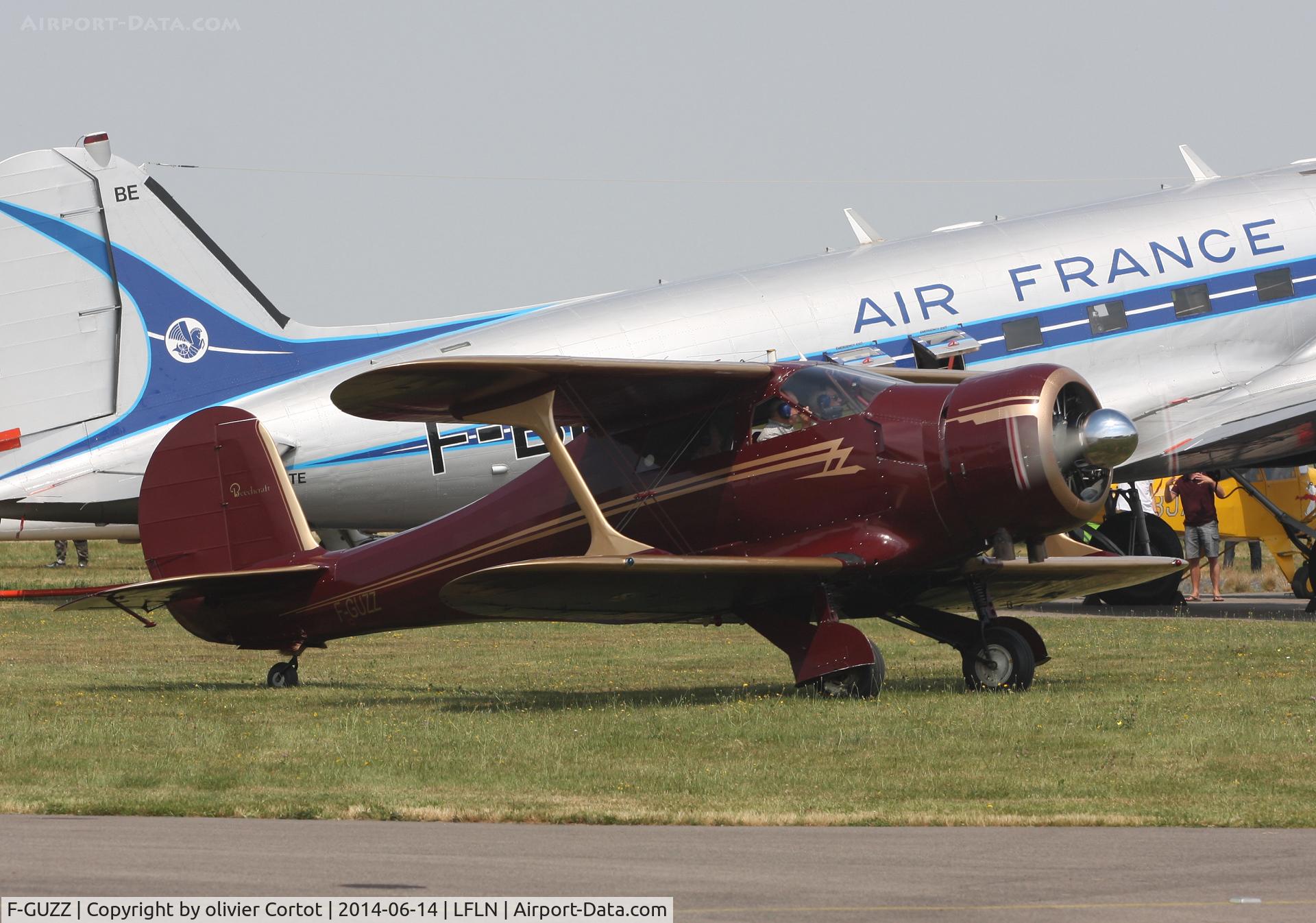 F-GUZZ, 1943 Beech D17S Staggerwing C/N 4823, Air France fly in