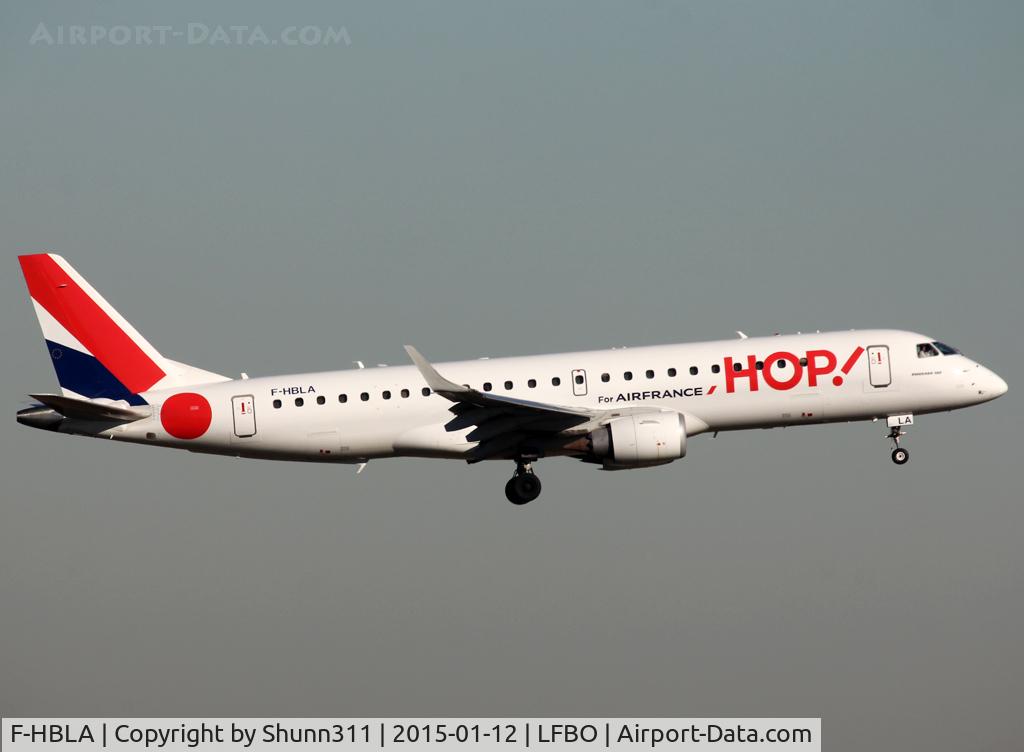 F-HBLA, 2007 Embraer 195LR (ERJ-190-200LR) C/N 19000051, Landing rwy 14L