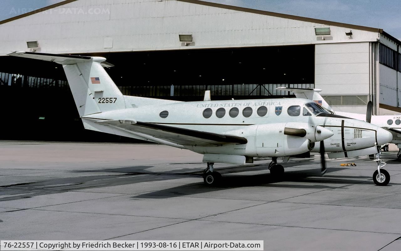 76-22557, Beech C-12C Huron C/N BC-033, ready to taxy to the active at Ramstein AB