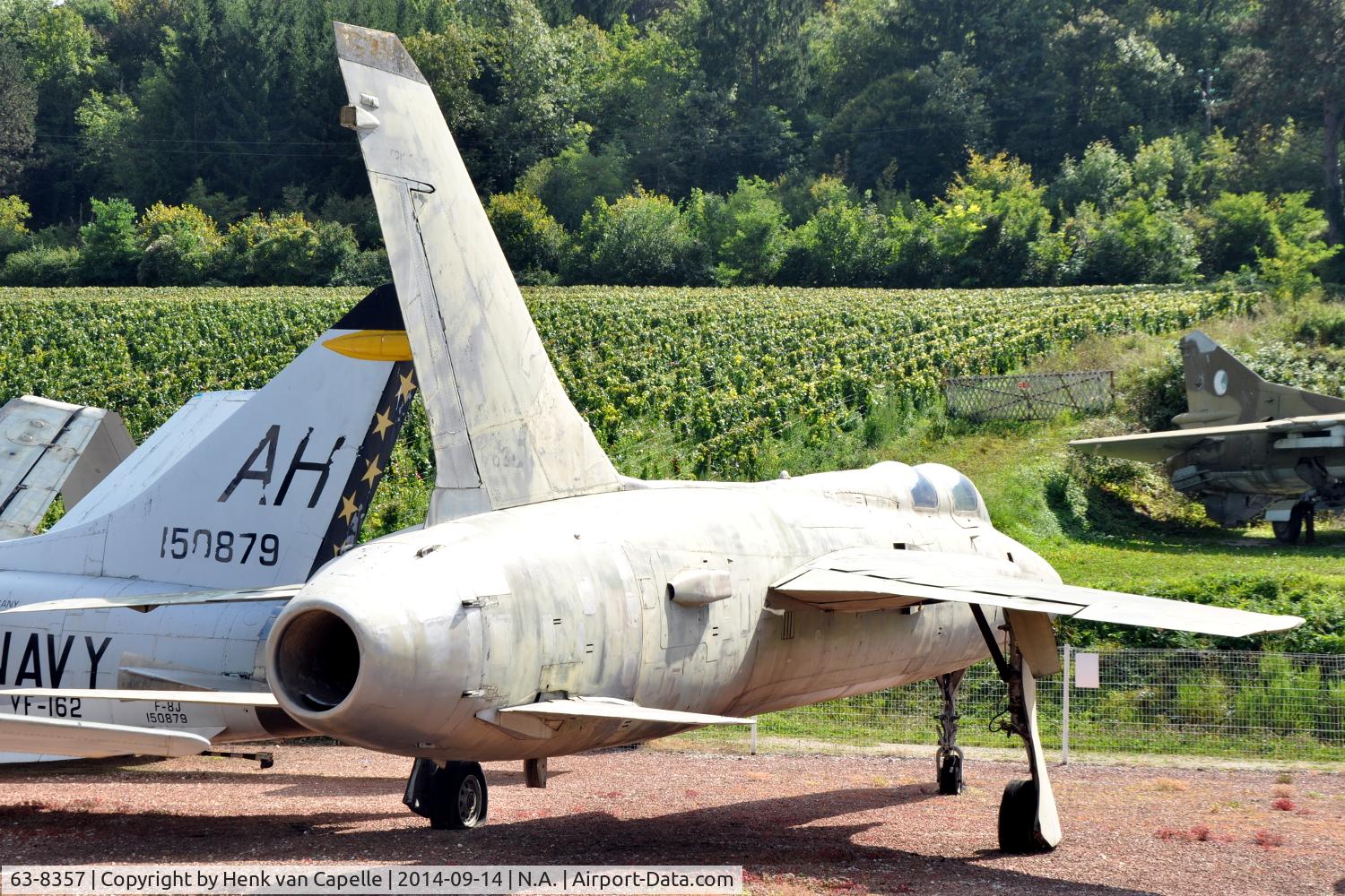63-8357, Republic F-105F Thunderchief C/N F134, Republic F-105F preserved at the Chateau de Savigny aircraft museum.