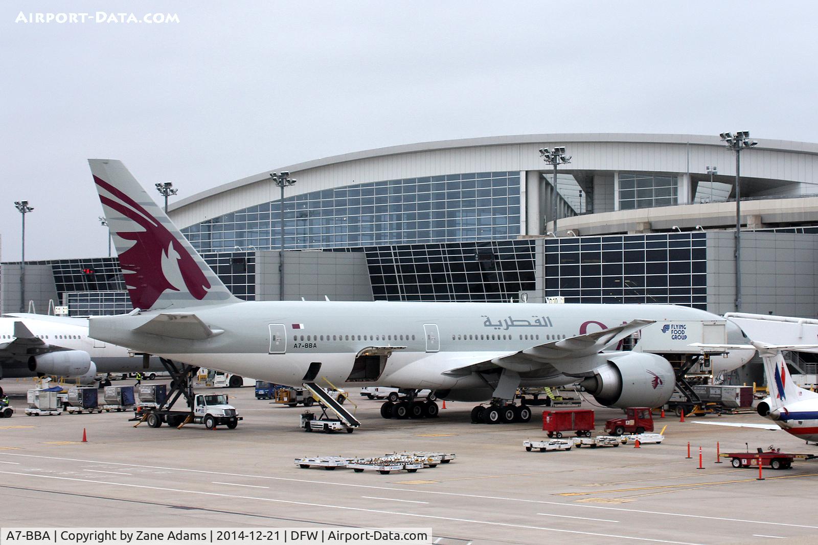 A7-BBA, 2009 Boeing 777-2DZ/LR C/N 36012, At DFW Airport