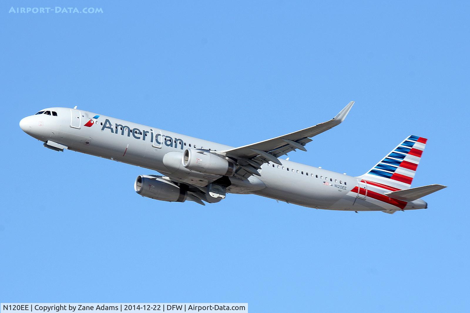 N120EE, 2014 Airbus A321-231 C/N 6227, At DFW Airport