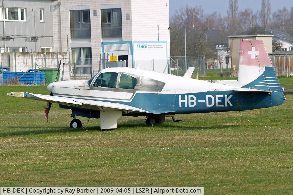 HB-DEK, 1963 Mooney M20C Ranger C/N 2594, Mooney M.20C Mk.21 [2594] Altenrhein~HB 05/04/2009