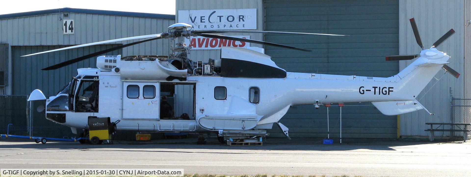 G-TIGF, 1982 Aerospatiale AS-332L Super Puma C/N 2030, Langley Regional Airport in BC, Canada.