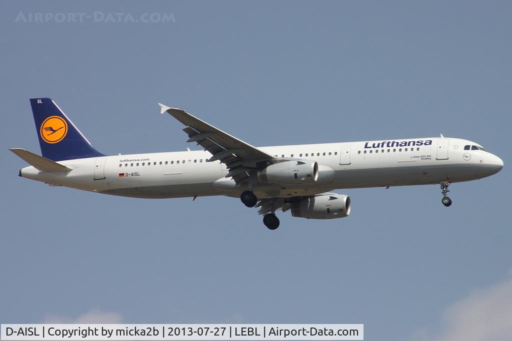 D-AISL, 2008 Airbus A321-231 C/N 3434, Landing