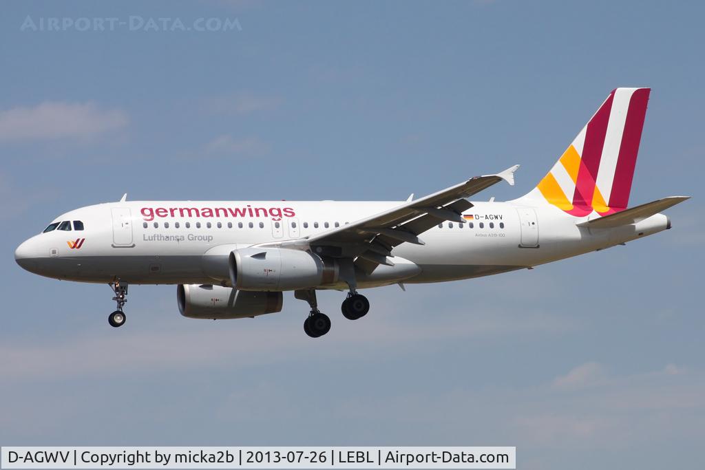 D-AGWV, 2013 Airbus A319-132 C/N 5467, Landing