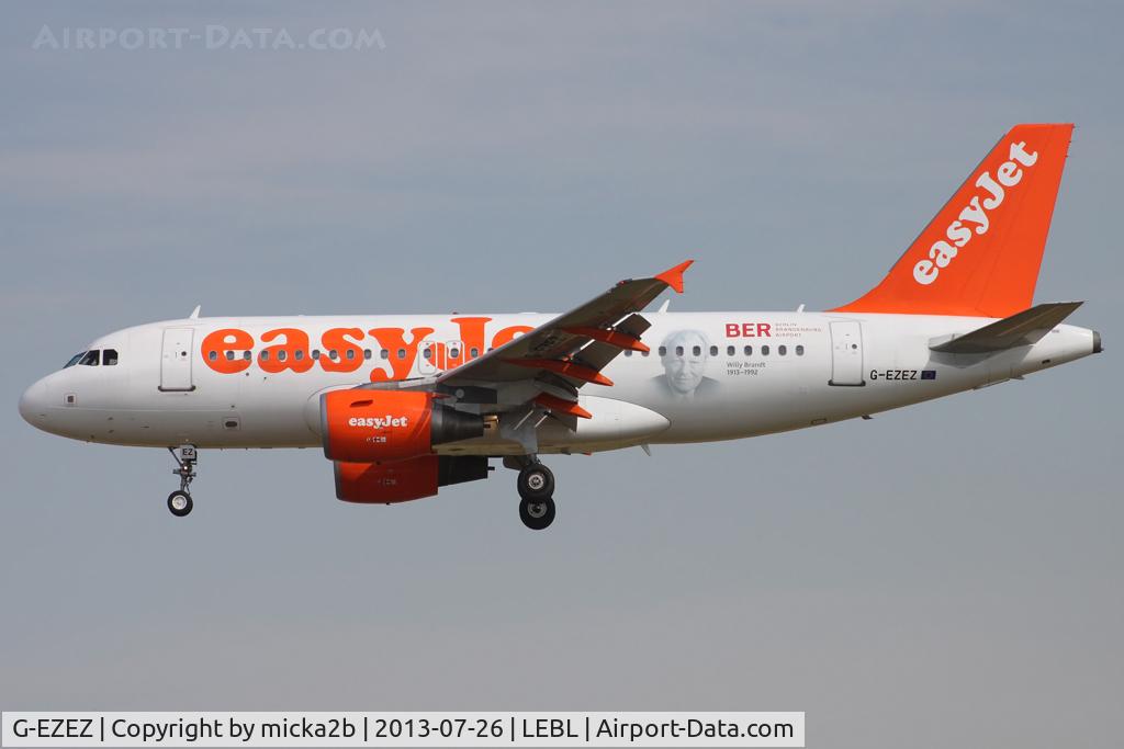 G-EZEZ, 2004 Airbus A319-111 C/N 2360, Landing