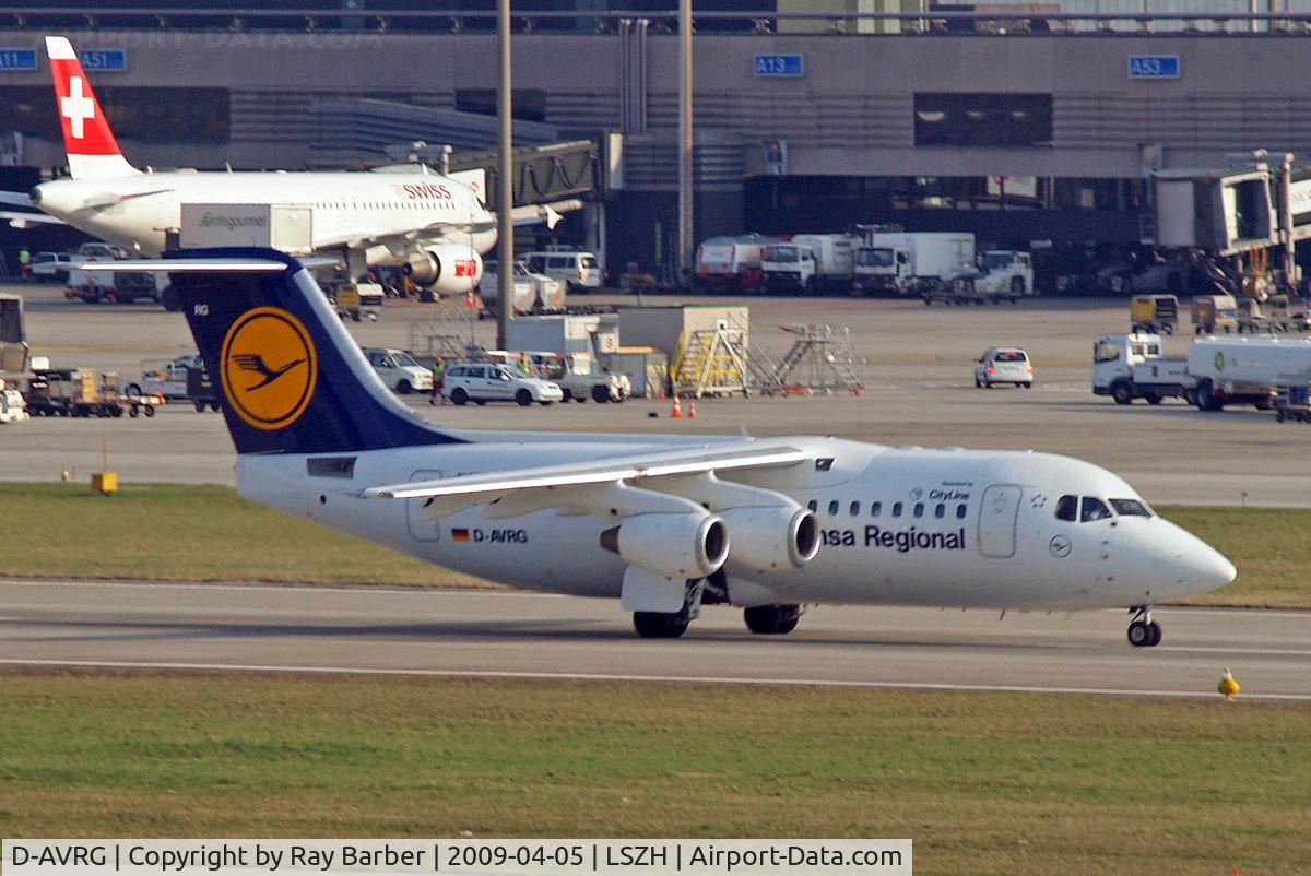 D-AVRG, 1995 British Aerospace Avro 146-RJ85 C/N E.2266, BAe 146-RJ85 [E2266] (Lufthansa Regional) Zurich~HB 05/04/2009