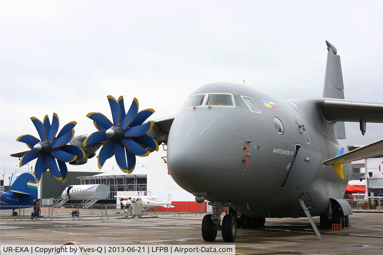 UR-EXA, Antonov An-70 C/N 770102, Antonov An-70, Static display, Paris-Le Bourget (LFPB-LBG) Air Show 2013