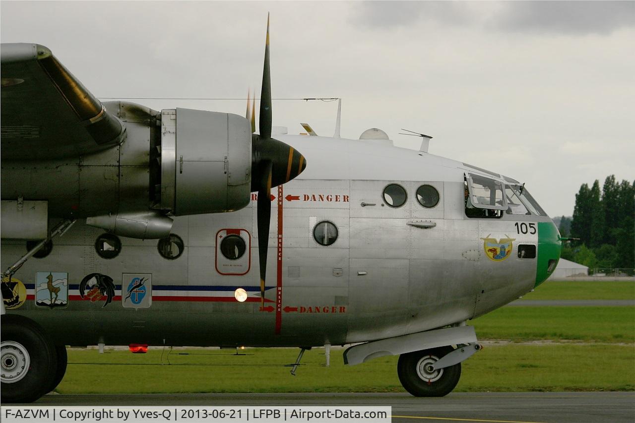 F-AZVM, 1956 Nord N-2501F Noratlas C/N 105, Nord N-2501F Noratlas, Taxiing to holding point rwy 03, Paris-Le Bourget Air Show 2013